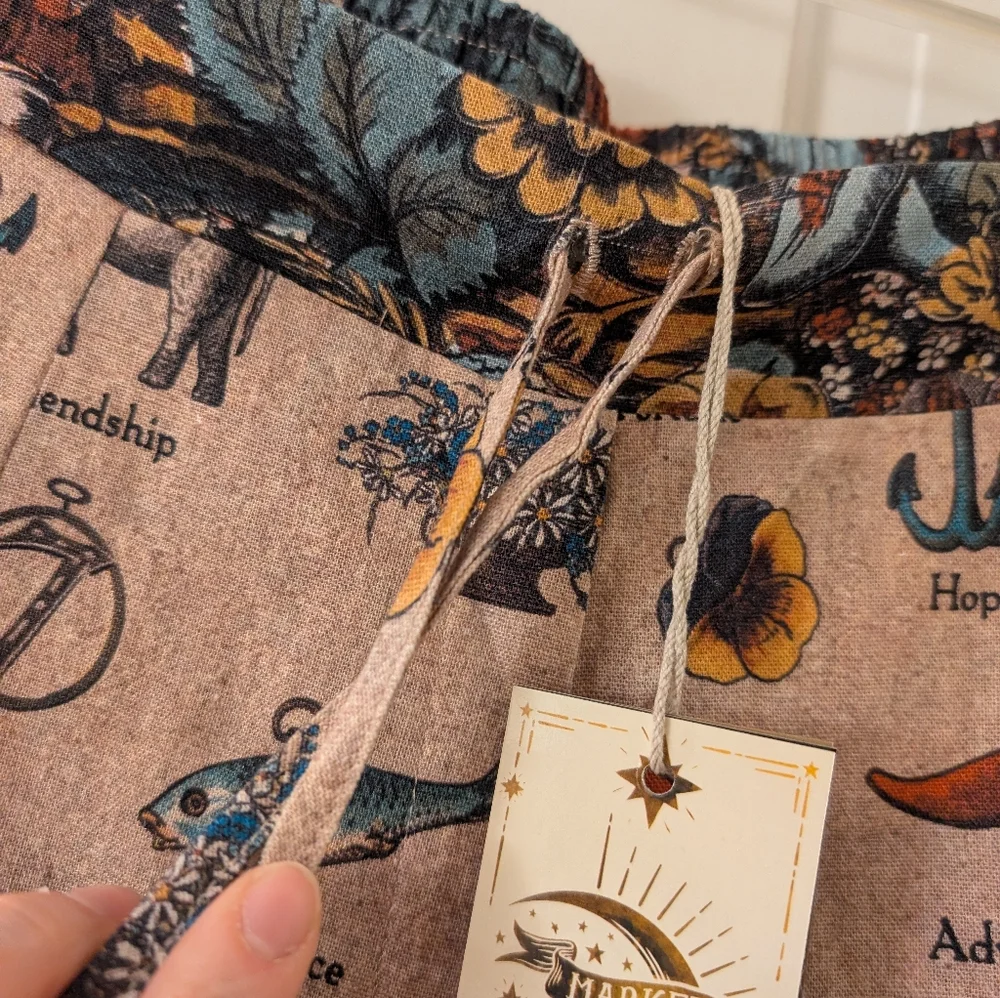 Market Of Stars Linen Lounge Crop Pants - Picture 4 of 11